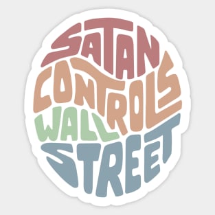 Satan Controls Wall Street Sticker